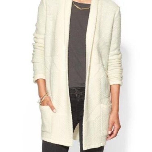 BCBGMaxAzria Sweaters - BCBG MaxAzria Jacquard Wool Blend Cardigan Sz S